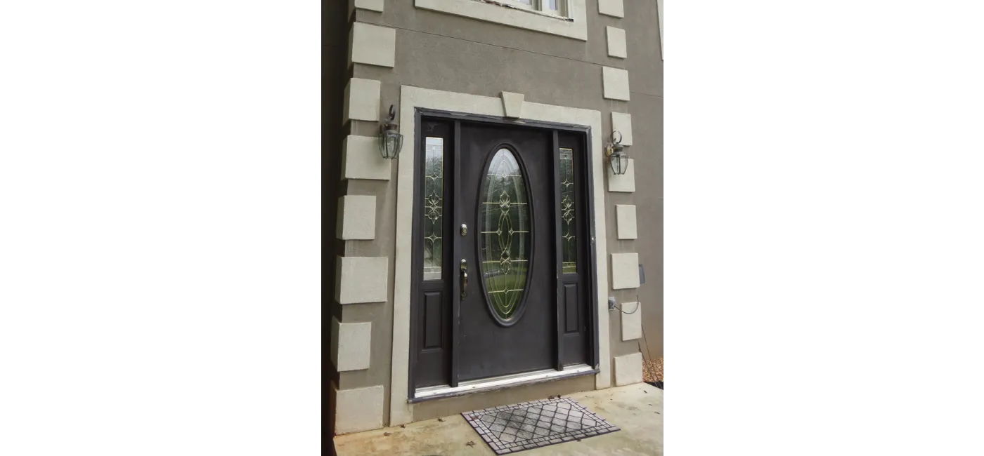 Upvc oval glass front door