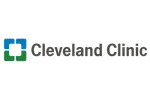 Cleveland Clinic logo with blue and green linked squares and black text