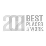 2021 Best Places to Work logo with modern gray typography on transparent background