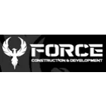 Force Construction & Development logo with stylized phoenix emblem and bold white text on dark background