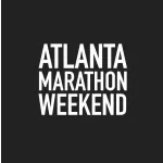 Atlanta Marathon Weekend text logo in bold white font on a black background