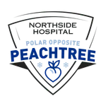 Logo featuring Northside Hospital and Polar Opposite Peachtree with a stylized peach and snowflakes.
