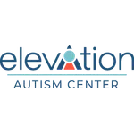 Elevation Autism Center logo with stylized letter A and clean blue and red design