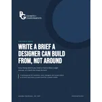 Guide cover for writing a clear designer brief to avoid project delays and budget overruns in custom exhibits.