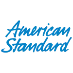 Blue cursive American Standard logo text on a transparent background