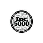 Inc. 5000 logo for America's fastest-growing private companies in a circular black and white design.