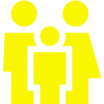 a yellow square with a black outline
