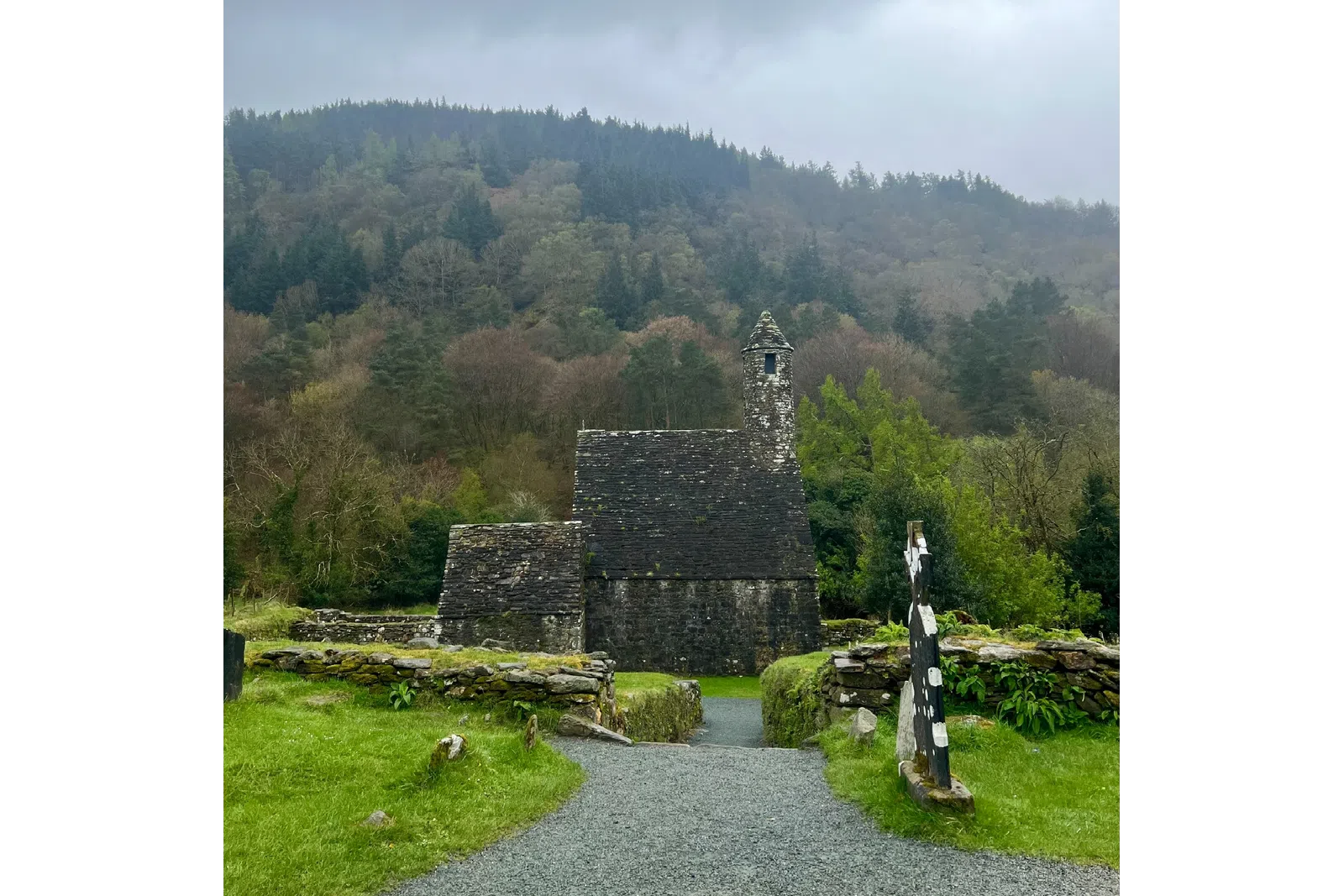 a stone building with a tower