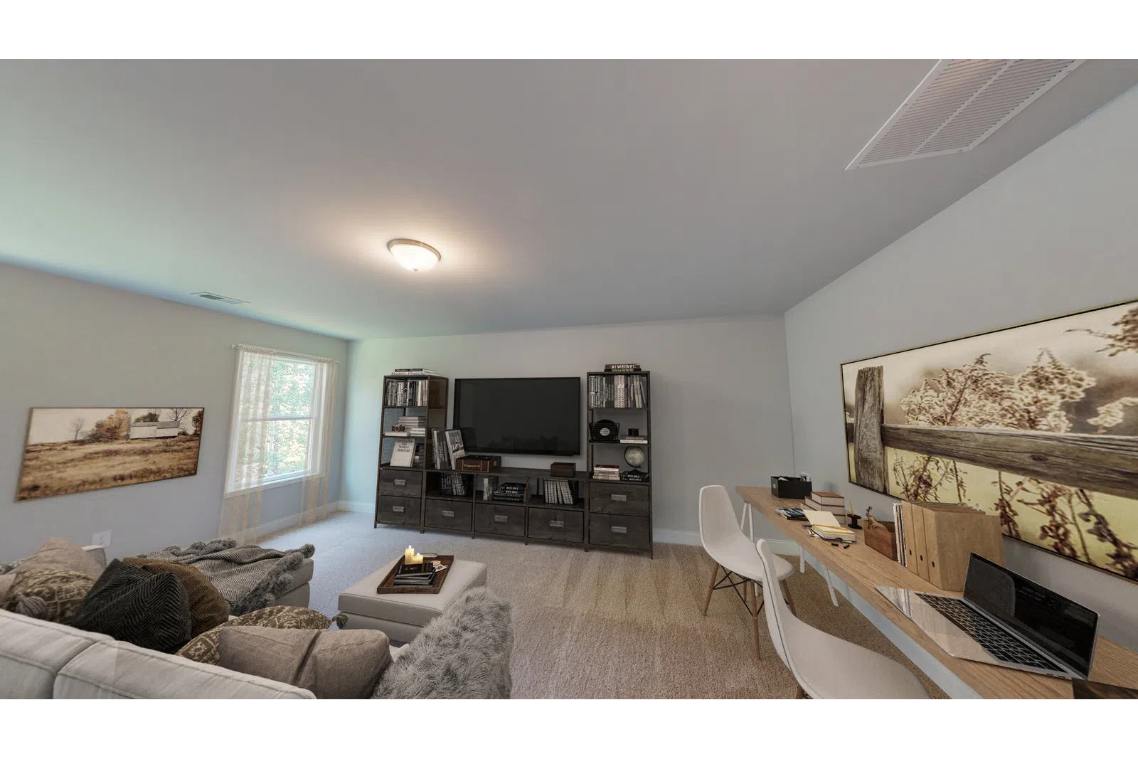 a view of a living room