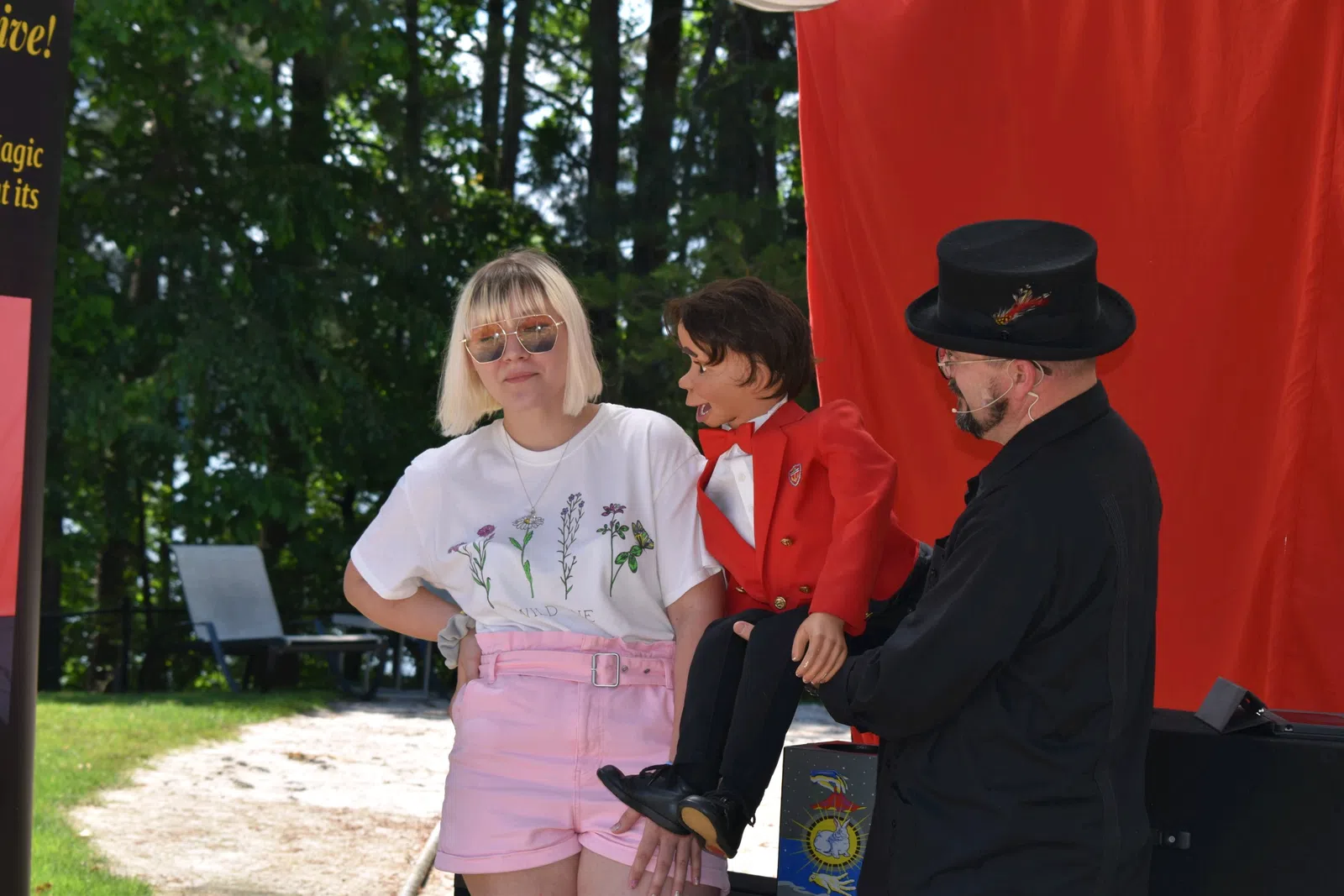 a man and woman with a child