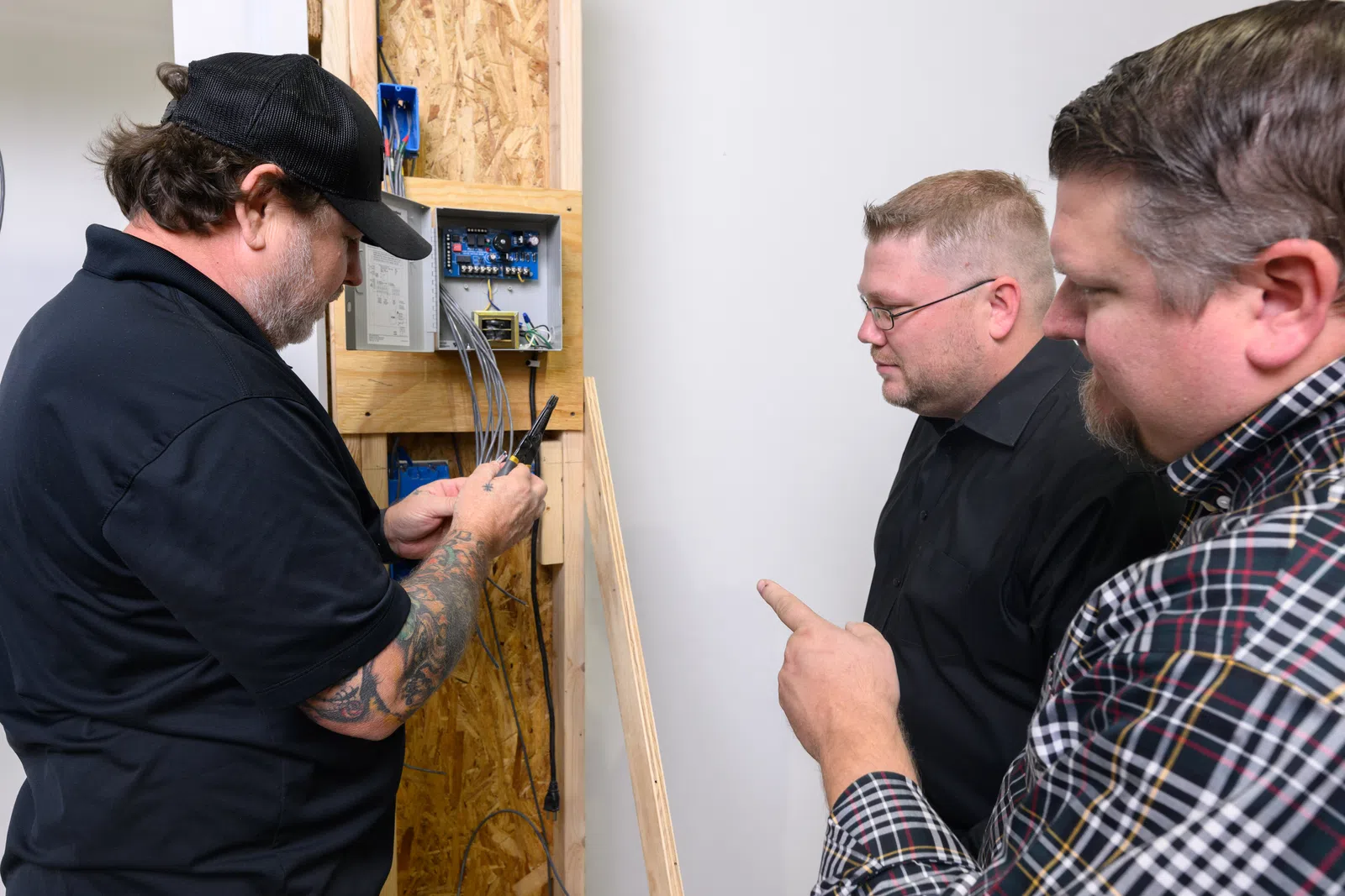 a group of men in a room