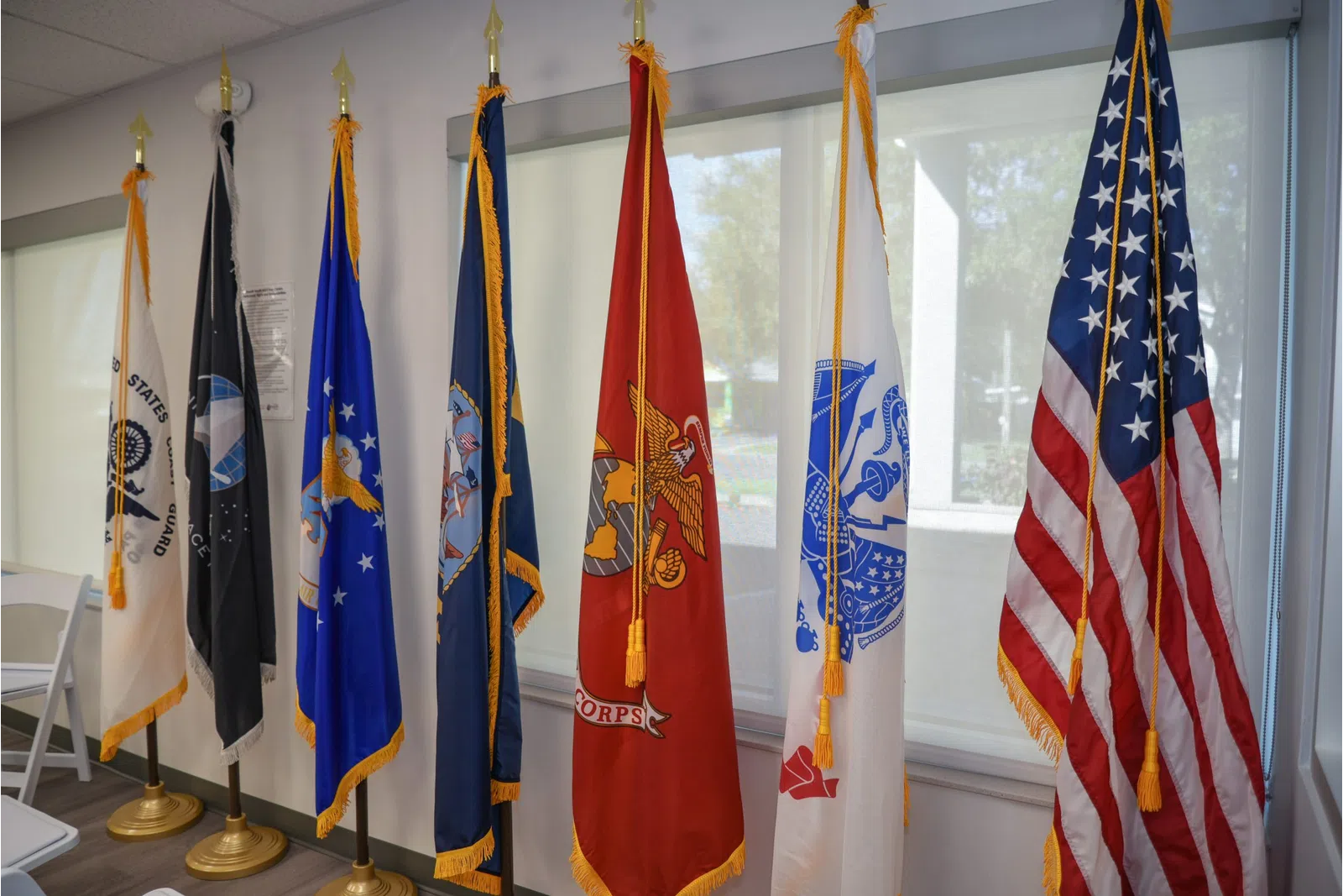 a group of flags