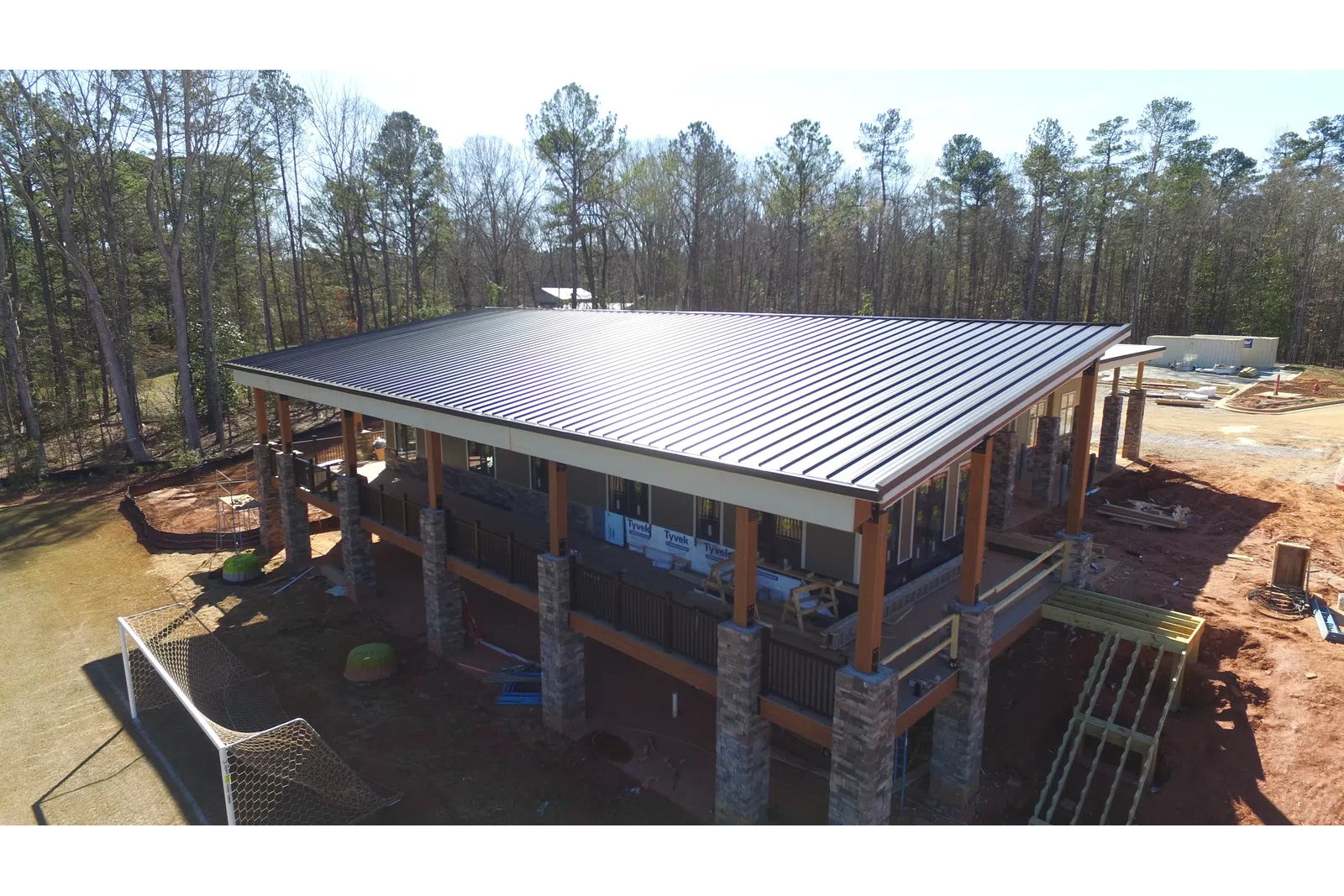 a house with a deck