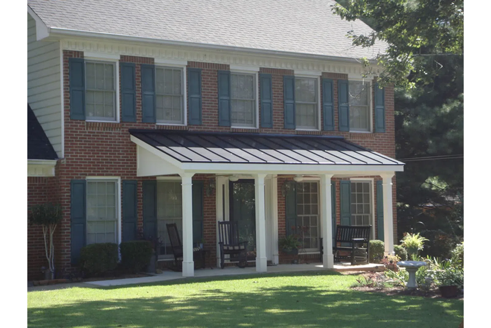 a house with a porch