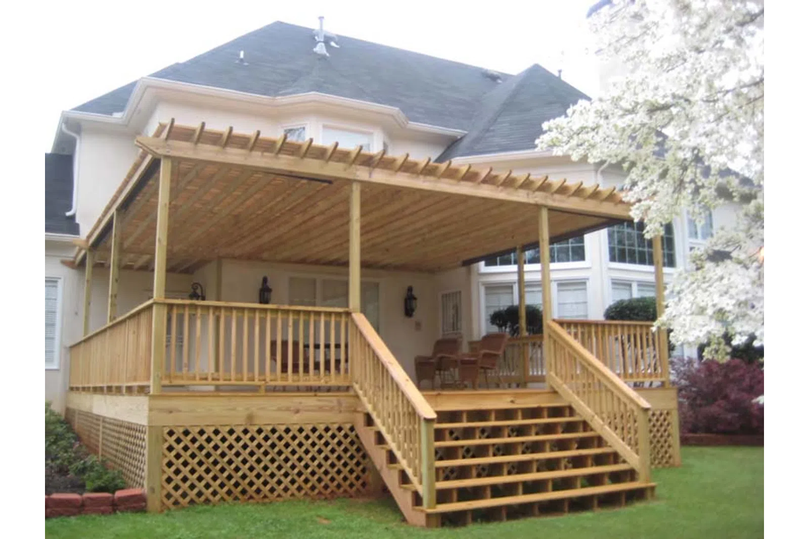 a house with a porch