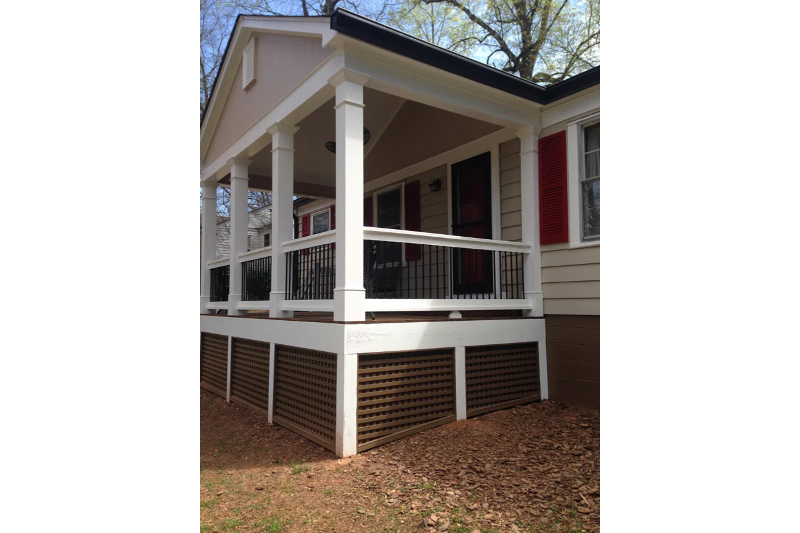 a house with a porch