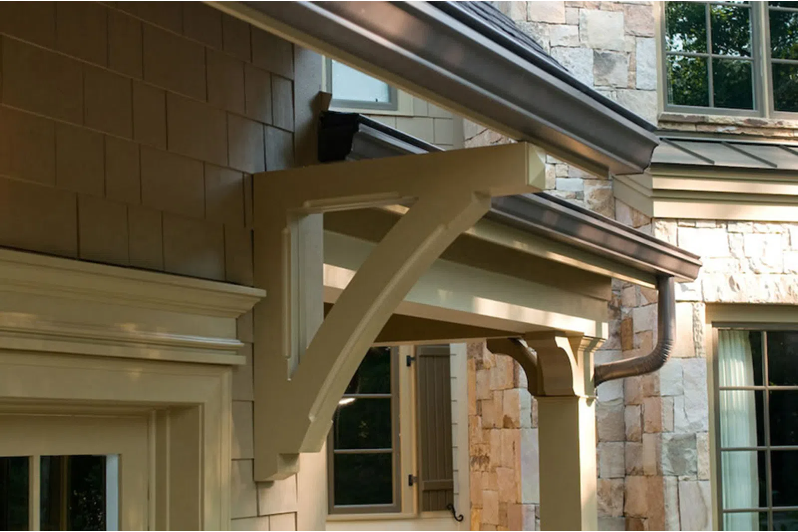 a staircase in a building