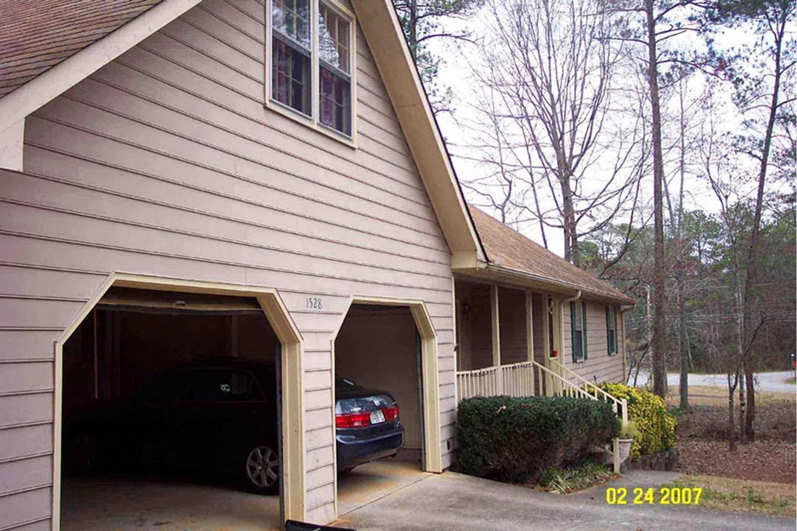 a house with a garage