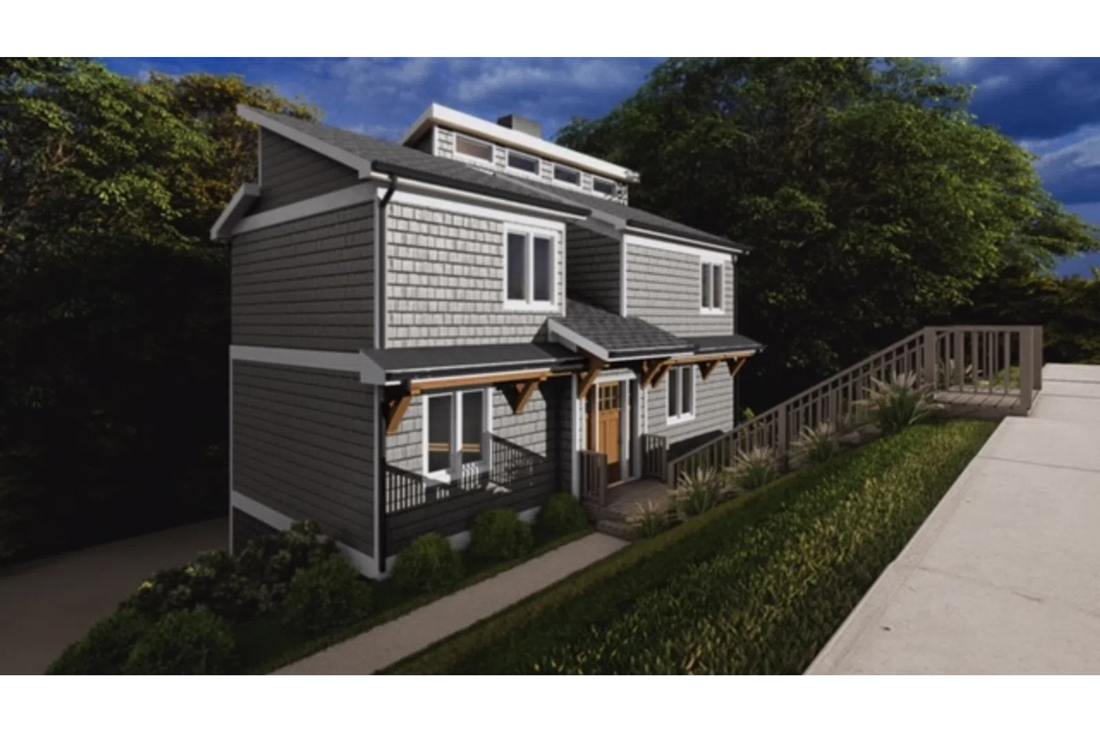 a house with a fence around it