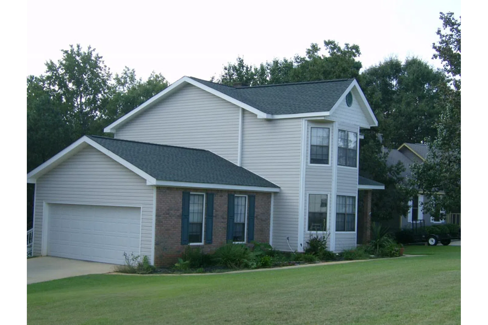 a house with a garage