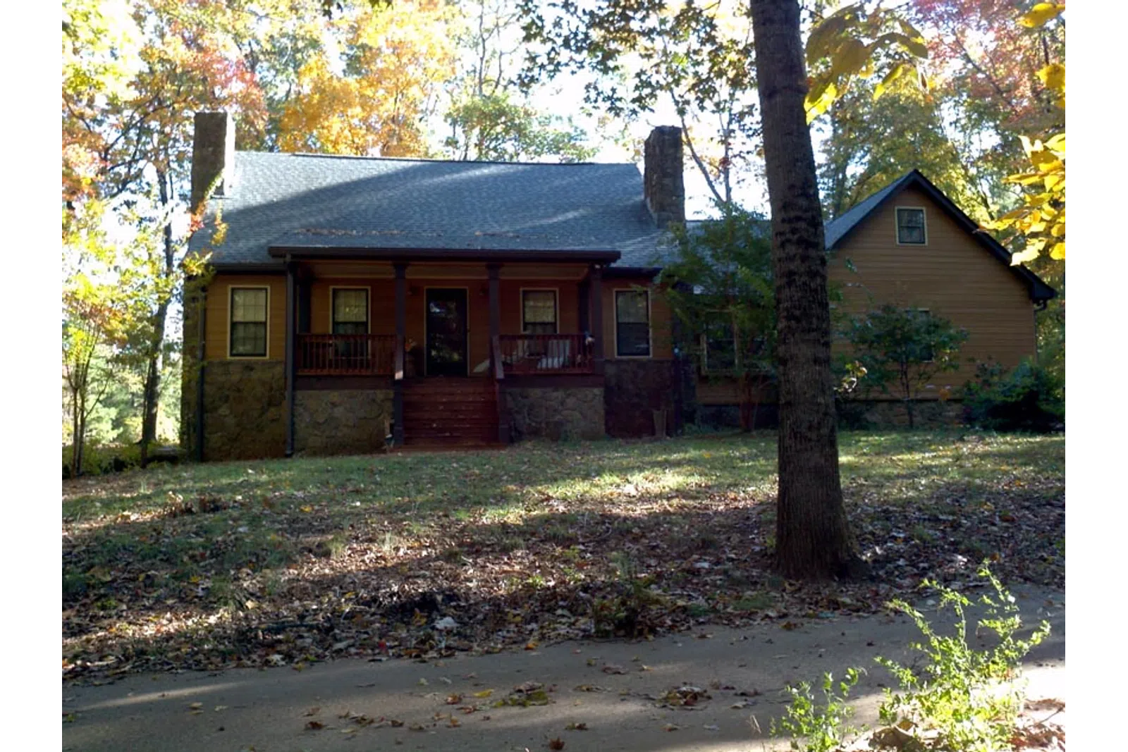 a house with a large yard