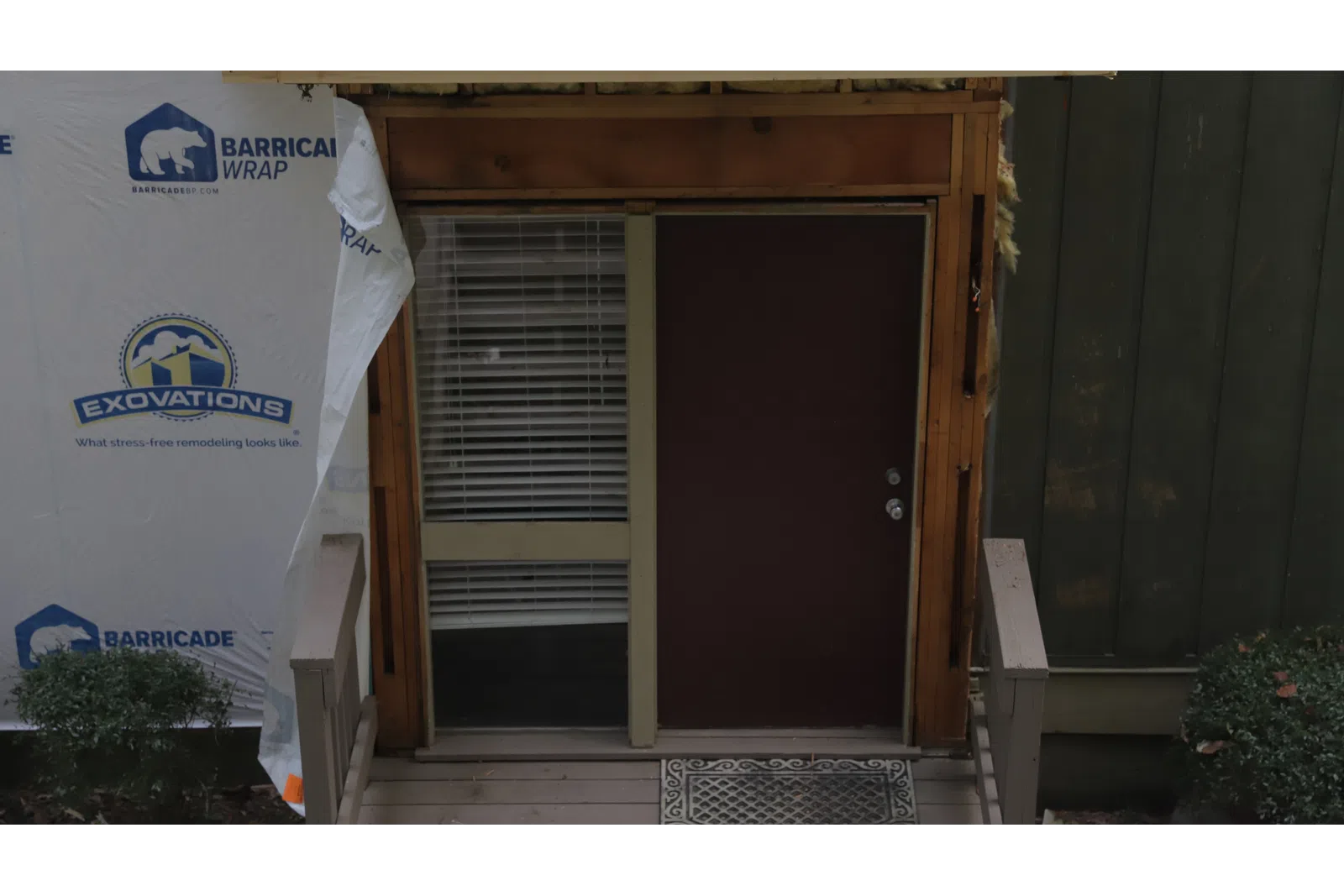 a door with a sign on it