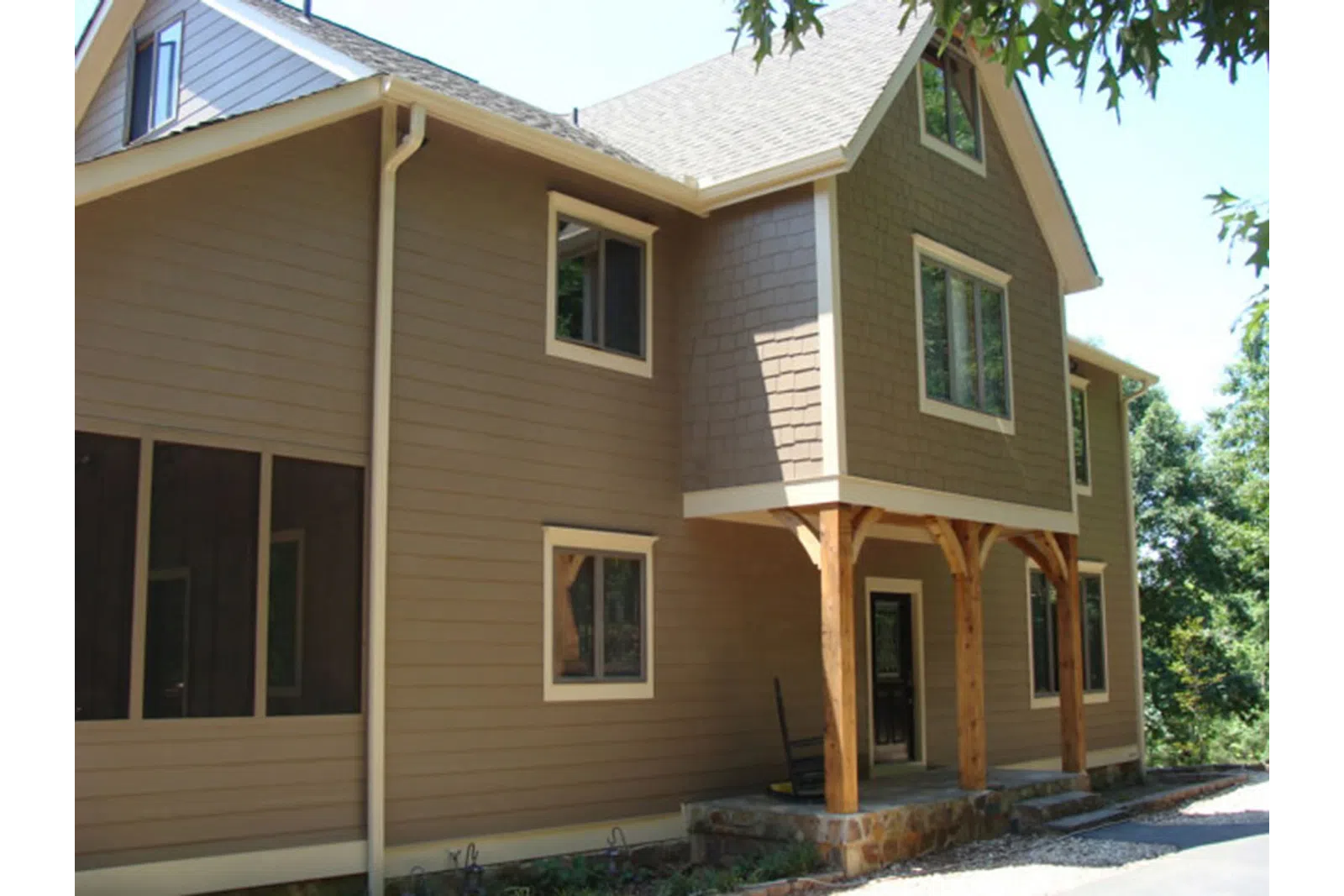 a house with a porch