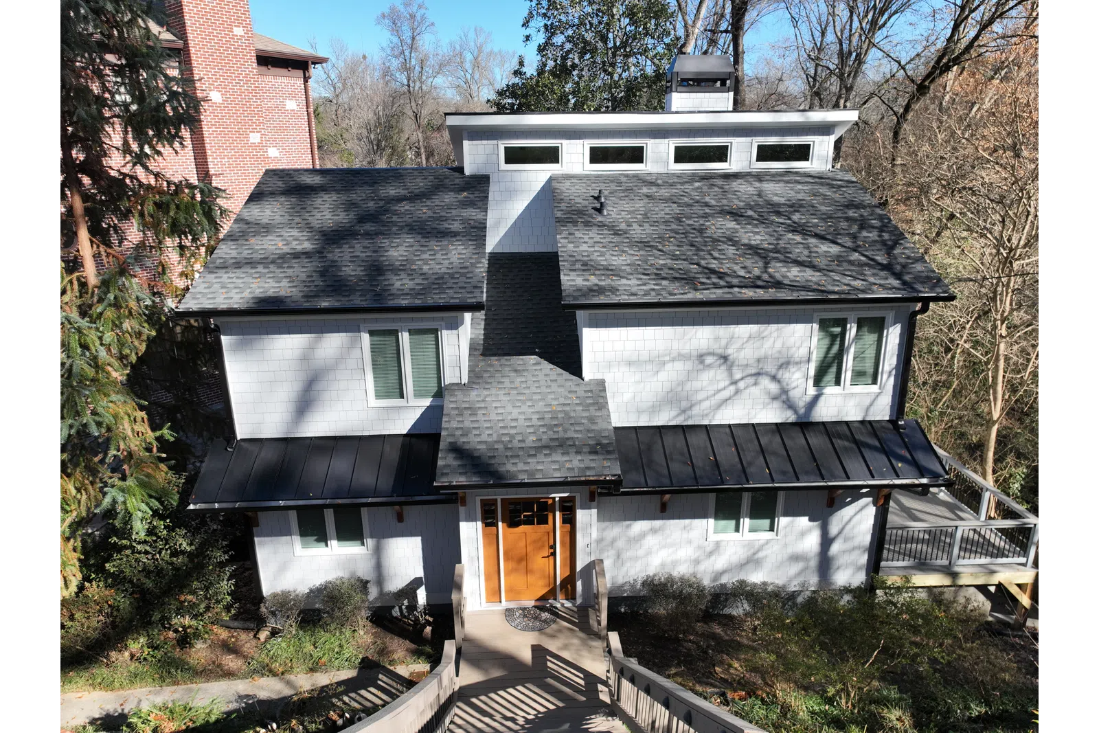 a house with a garage