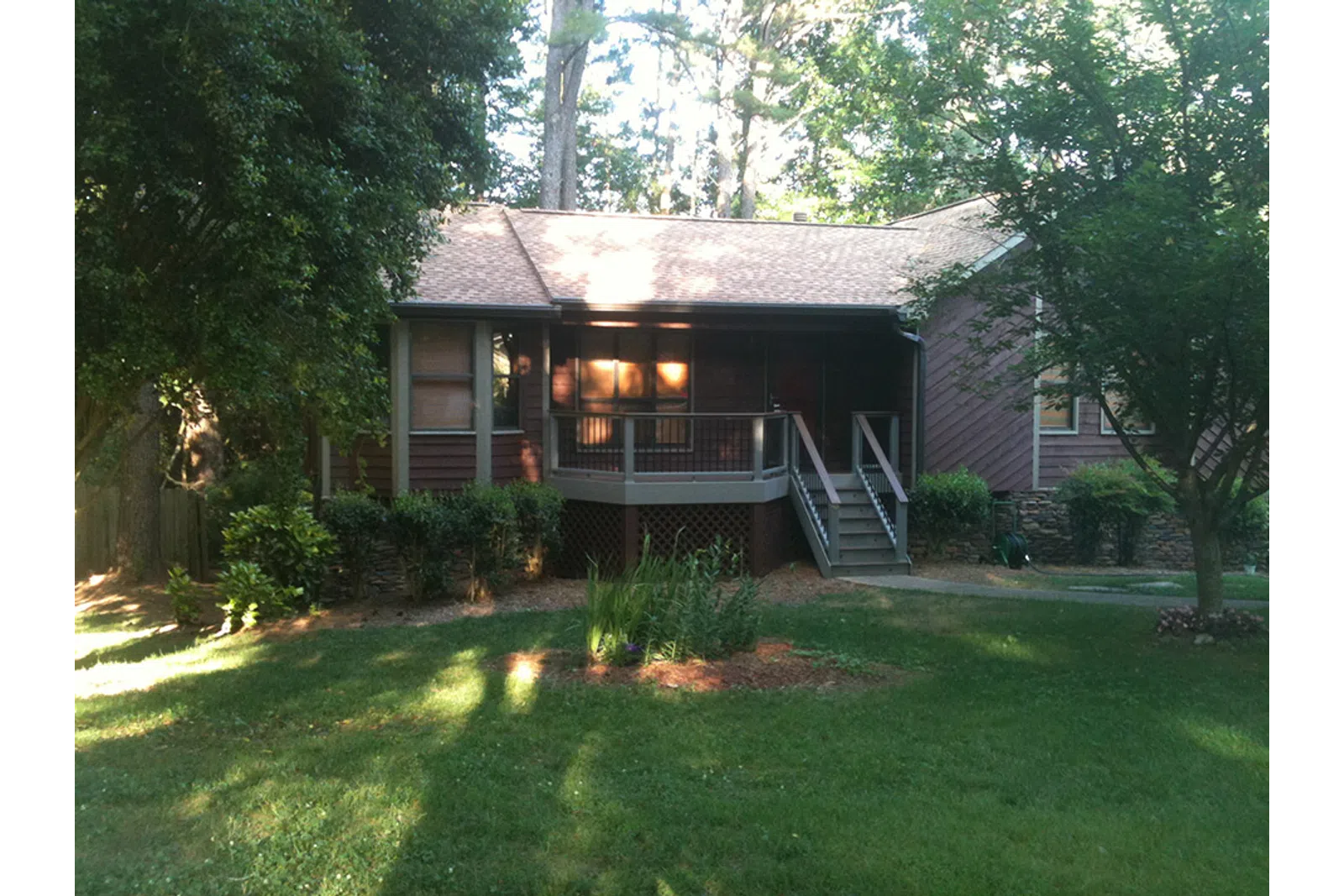a house with a large front yard
