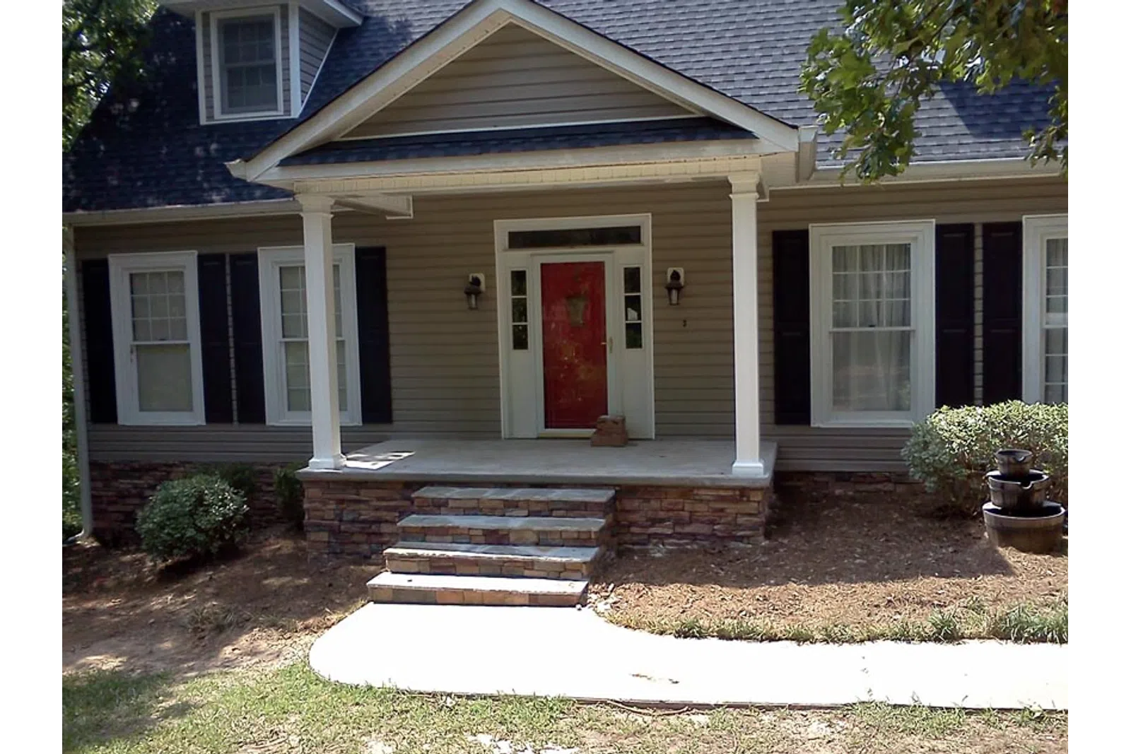 a house with a front porch