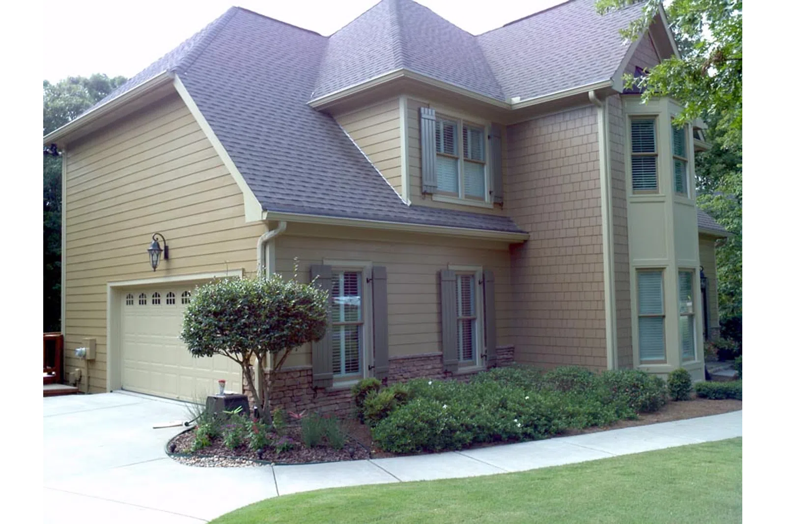 a house with a garage