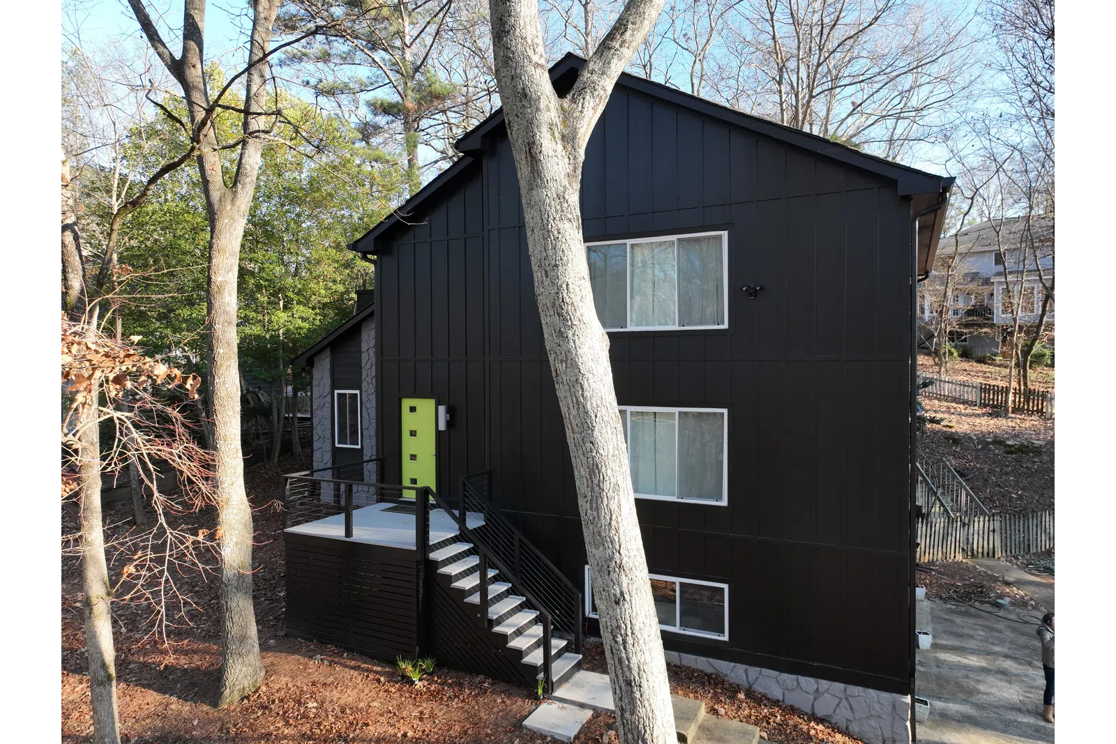 a house with a tree in front