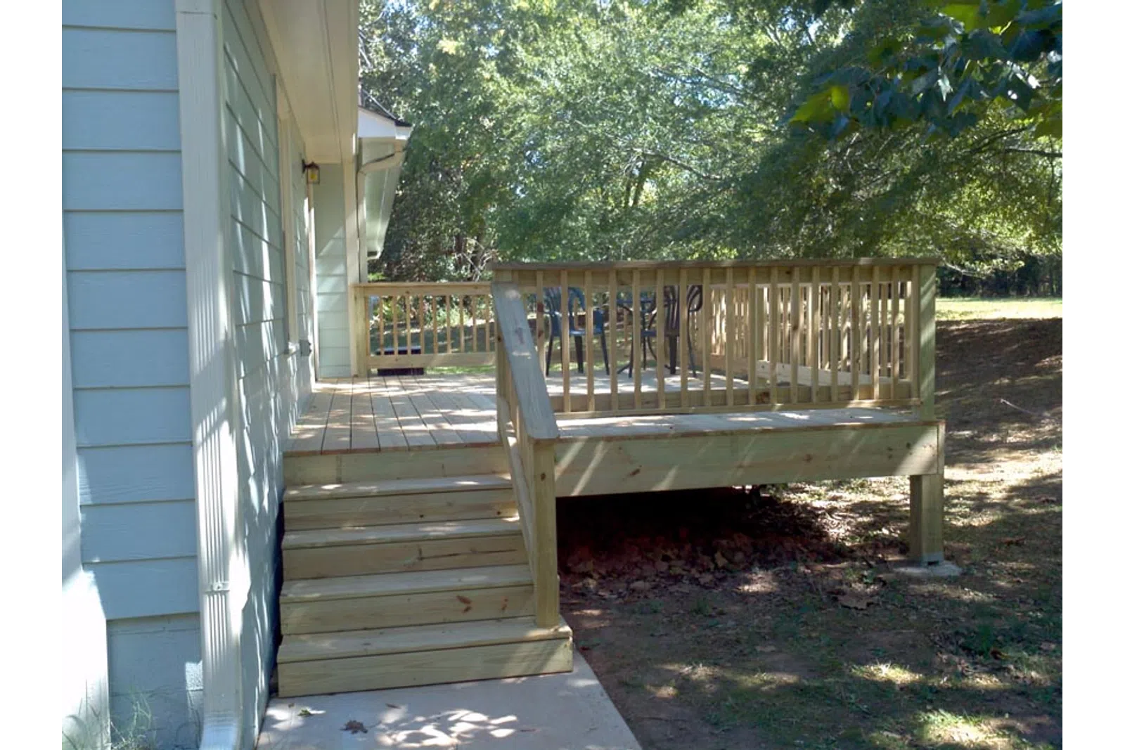 a wooden bench outside