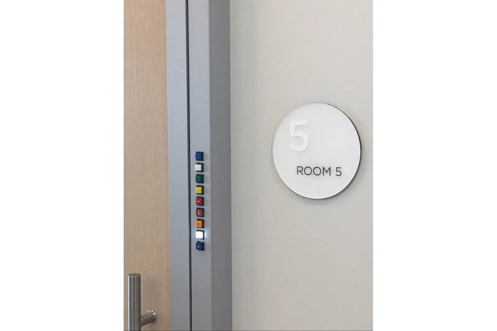 a door with a sign on it