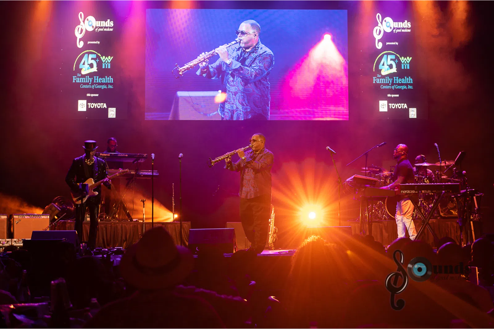 a group of people on a stage