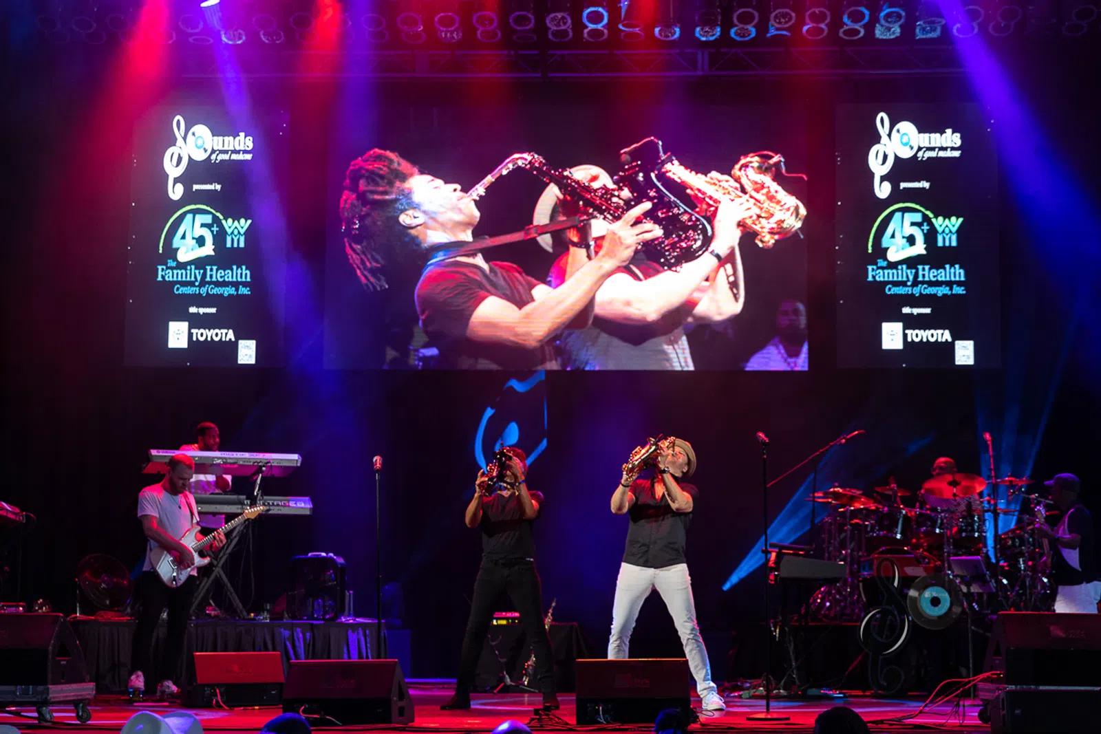 a group of people on a stage