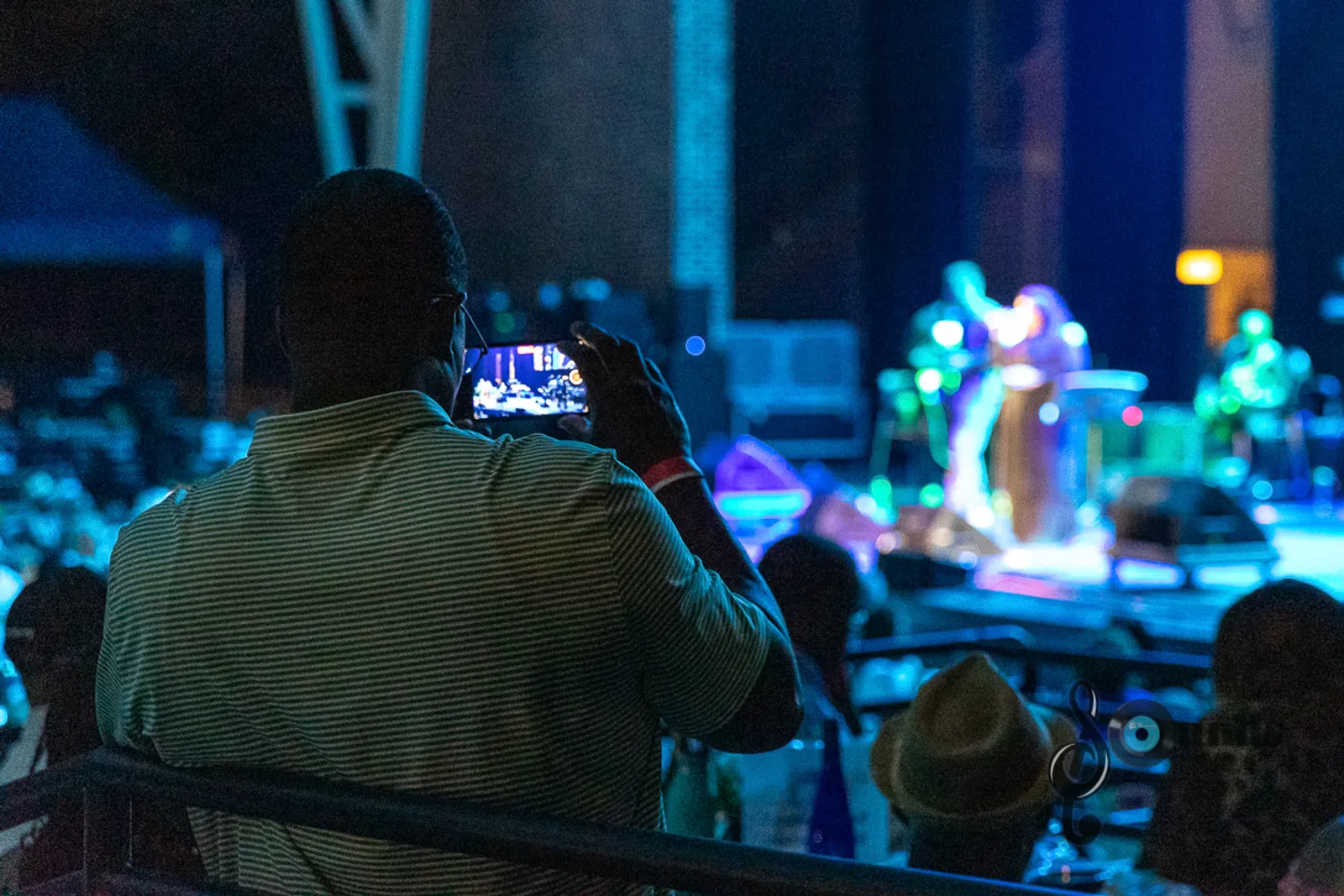 a person standing on a stage