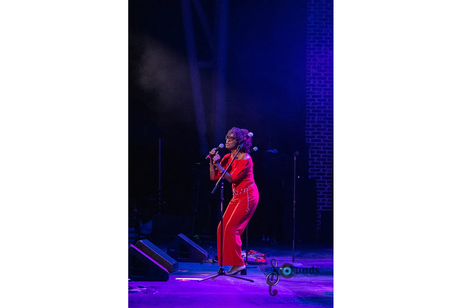 a person standing on a stage