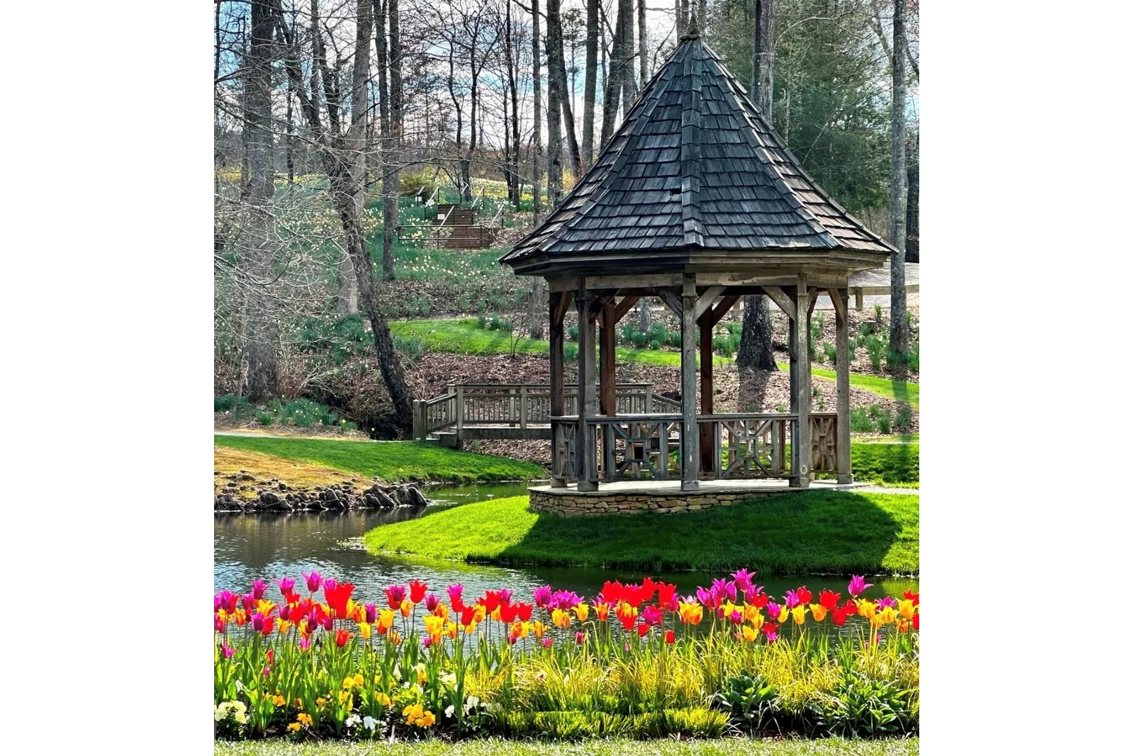 a gazebo in a park
