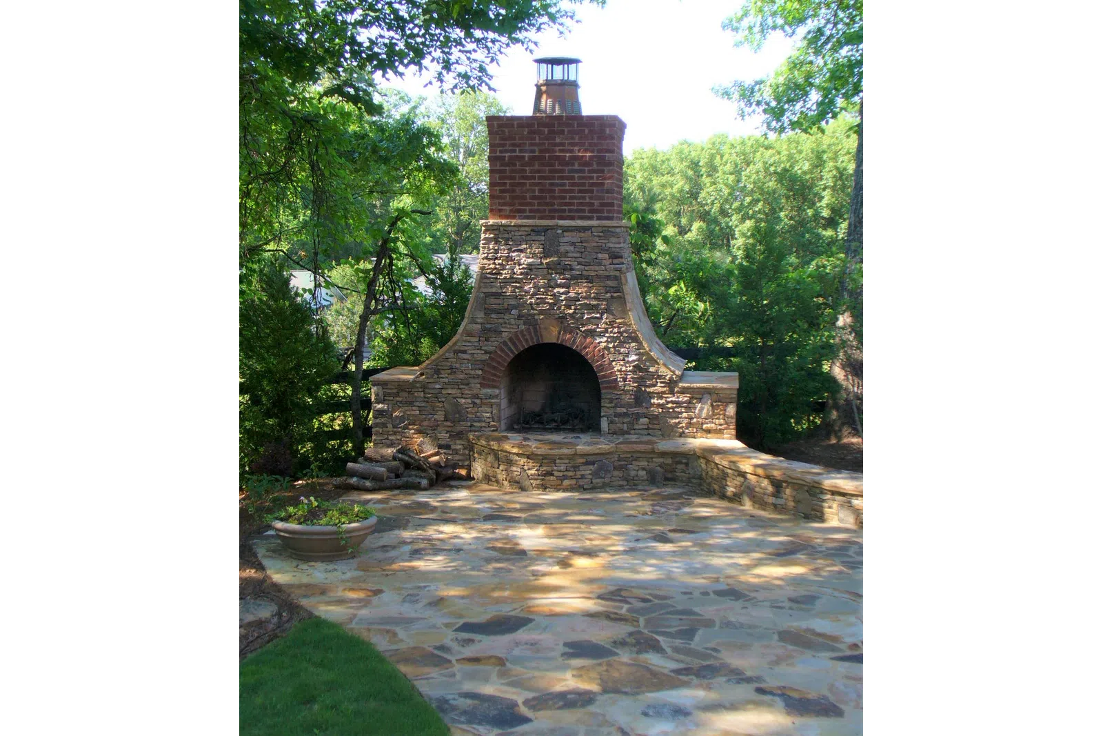 a brick building with a tower