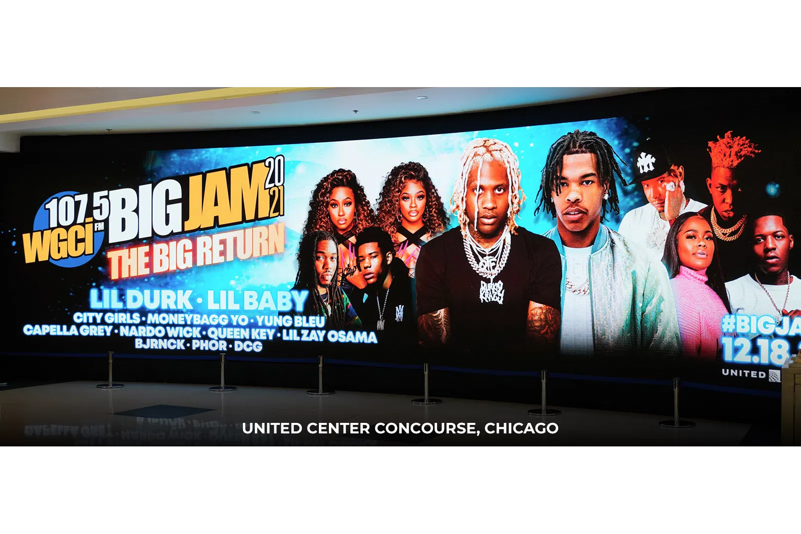 a screen with Lil Durk et al. on it