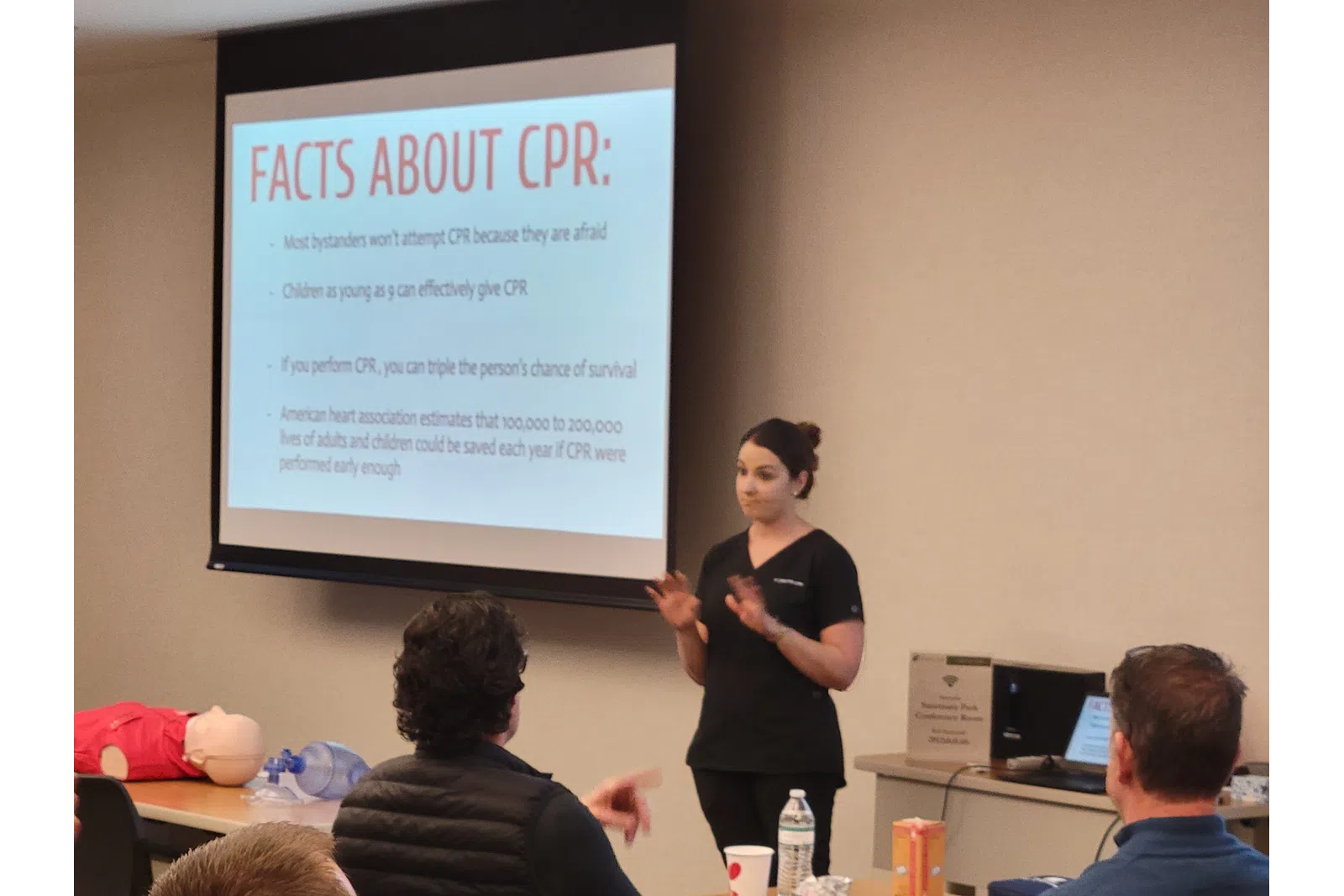 a person giving a presentation