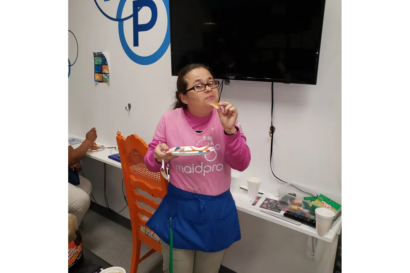 MaidPro Katy employee at a company party