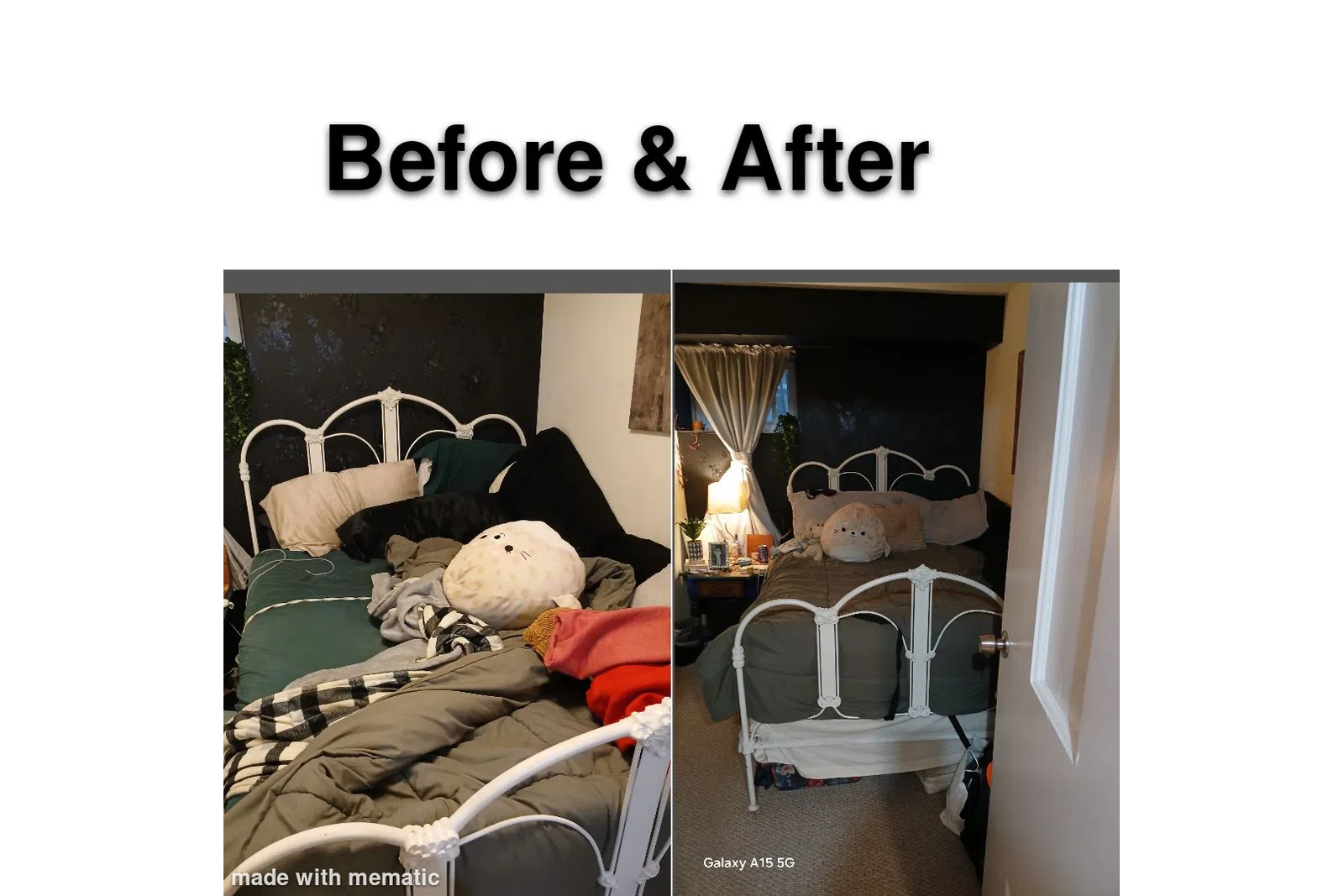a bedroom with a bed and a chair