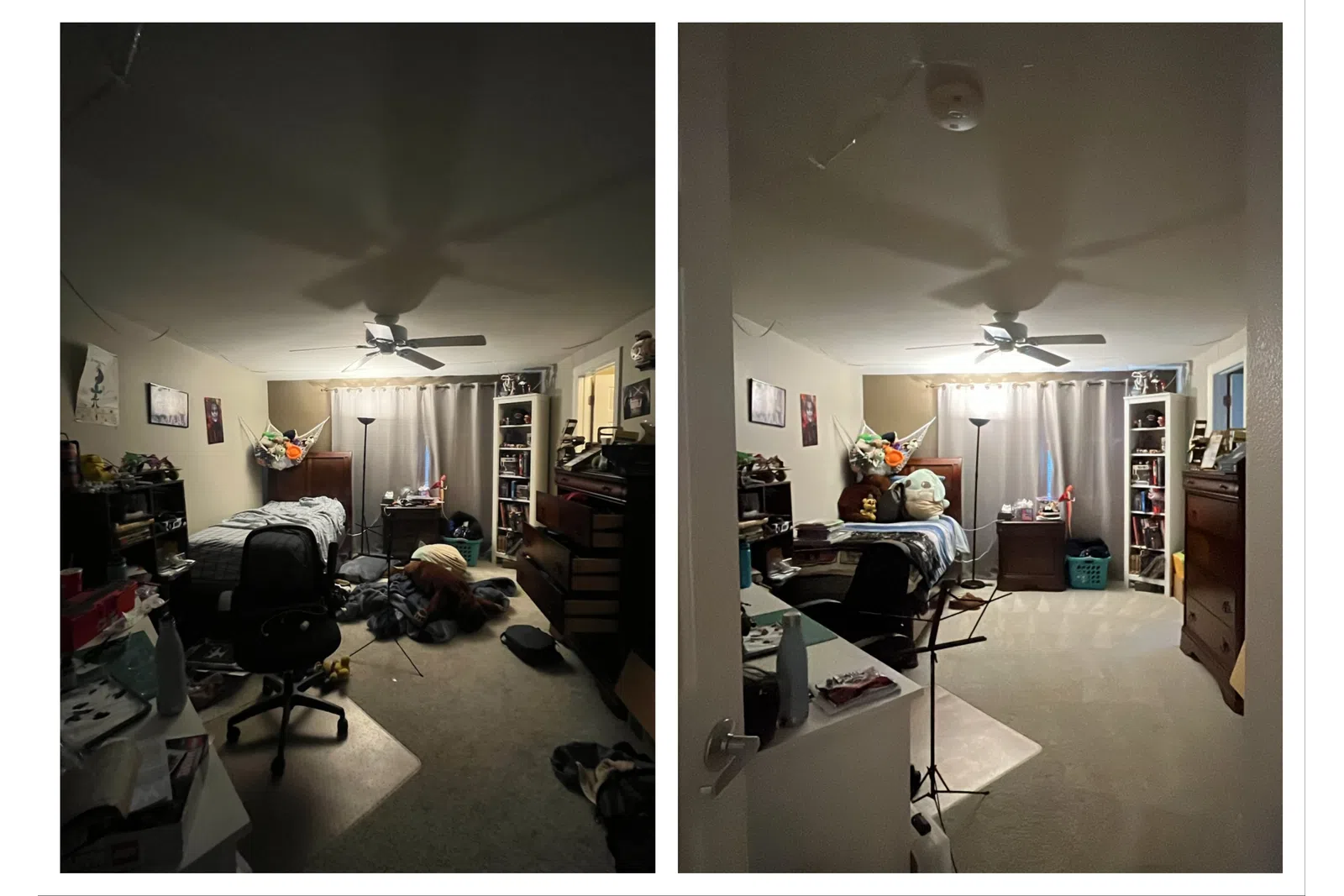 dirty room before and after MaidPro Littleton professional cleaning services