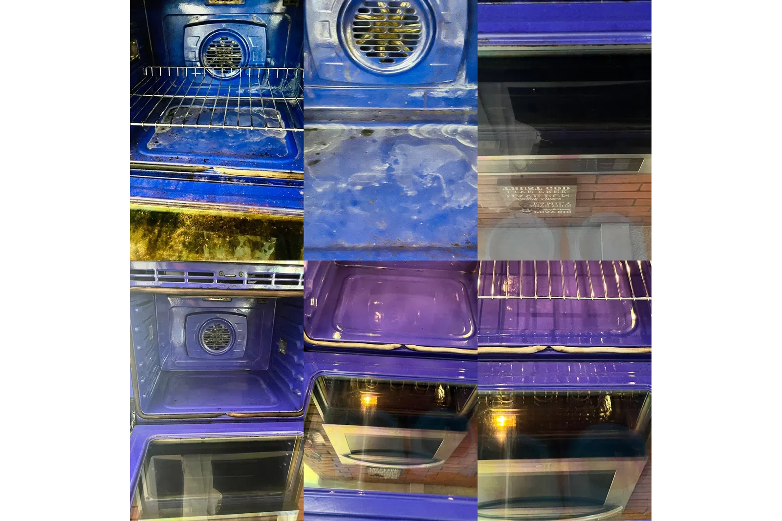 a group of purple containers