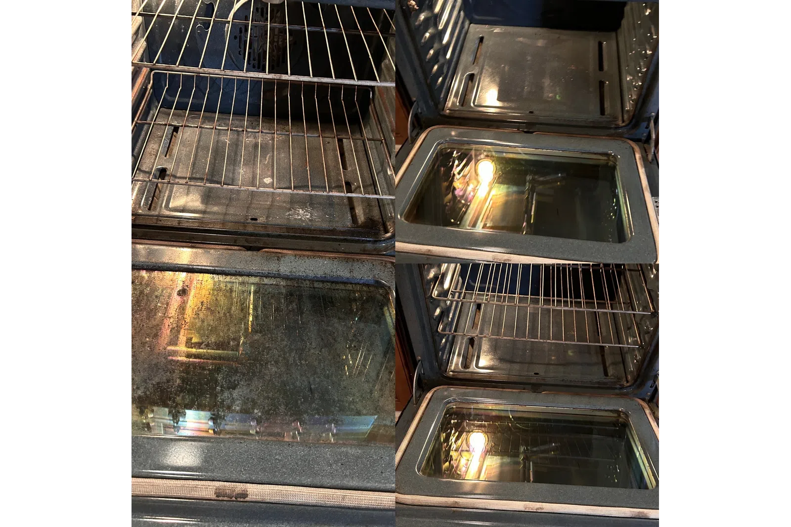 a couple of metal shelves with lights