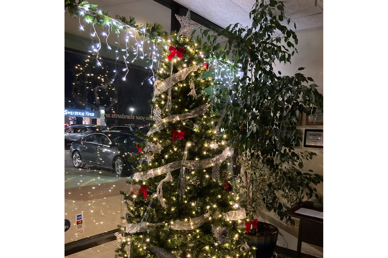 a tree with decorations