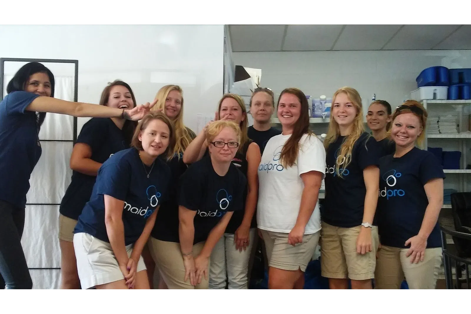 a group of people posing for a photo