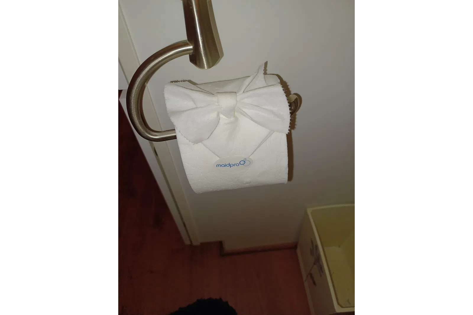 a roll of toilet paper stamped certified clean by MaidPro Katy